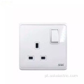 1 Gang 13A Branco BS Plug Socket verificado por CE CB tomada elétrica